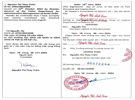 Dịch Thuật Bằng Khen Chữ ký dịch thuật công chứng bằng khen